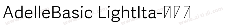 AdelleBasic LightIta字体转换